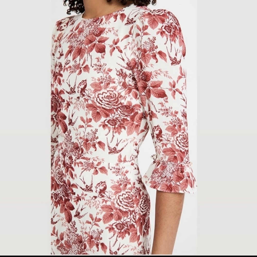 Reformation Doutzen Floral Mini Red Dress Size 2 - Picture 5 of 10